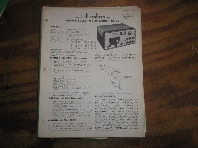 SX-42 Receiver Service Bulletin for RUN 2